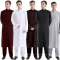 Hot selling new model abaya in dubai pure color kimono set men saudi abaya